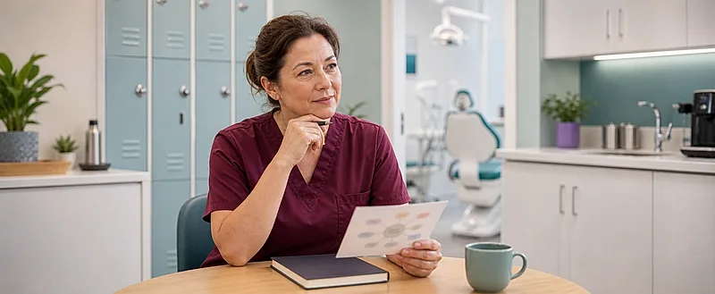 Dental nurse course visual for CBT Techniques for Stress Management