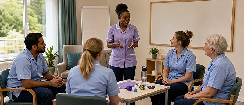 Care homes course visual for CBT Techniques for Stress Management