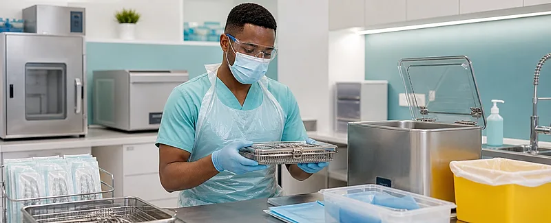 Dental nurse course visual for Decontamination, Disinfection and Sterilisation