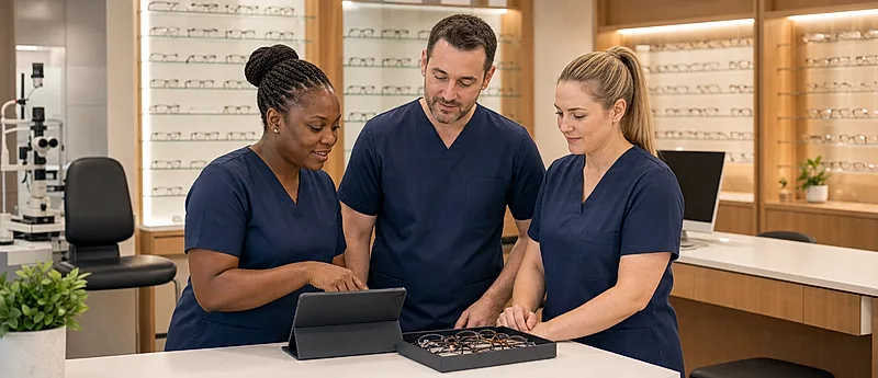Optical practice course visual for GOC Standard 10: Working Collaboratively with Colleagues