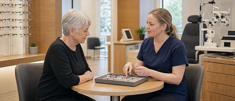 Optical practice course visual for GOC Standard 4: Showing Care and Compassion