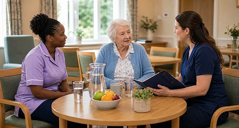Care homes course visual for Nutrition, Hydration and Dehydration
