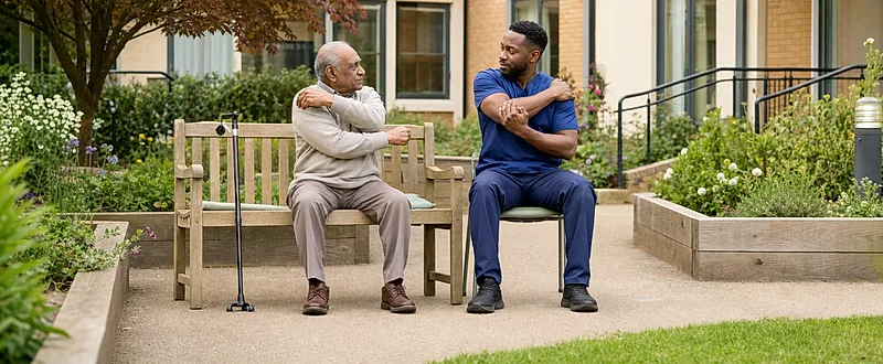 Care homes course visual for Physical Exercise for Stress Management