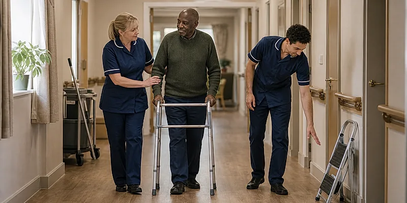 Care homes course visual for Slips, Trips, Falls, Ladders and Steps