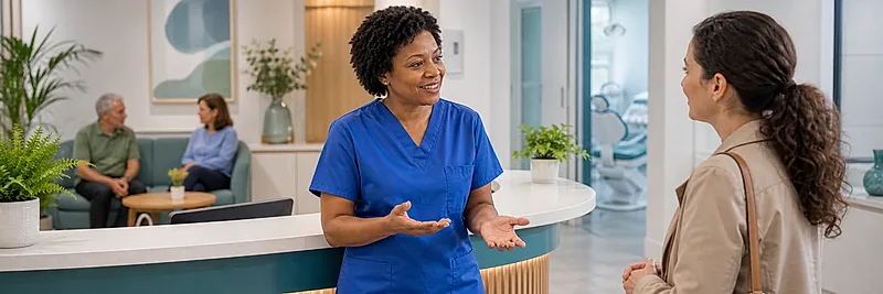 Dental nurse course visual for Communicating with the Public