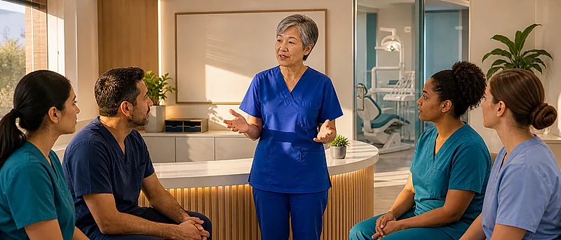 Dental nurse course visual for Management and Leadership in Dental Nursing
