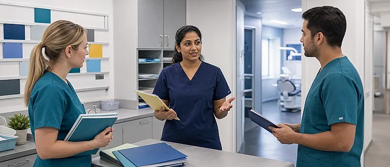 Dental nurse course visual for Managing Work, Teamwork and Workload Challenges