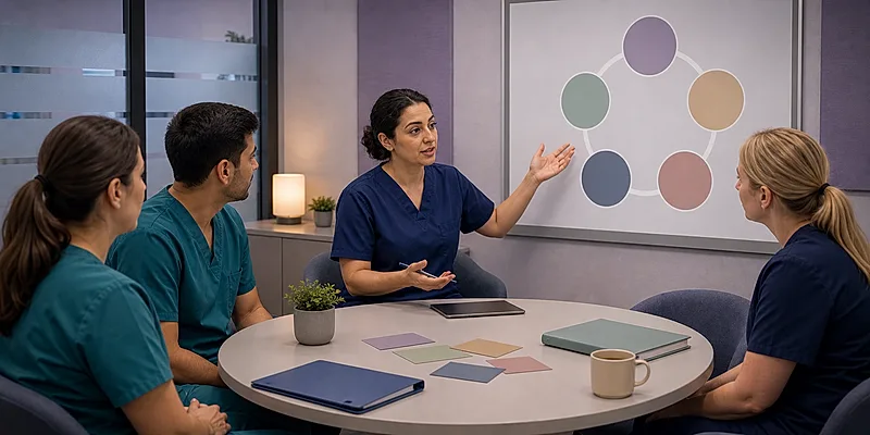 Dental nurse course visual for The CBT Five-Part Model for Stress Management